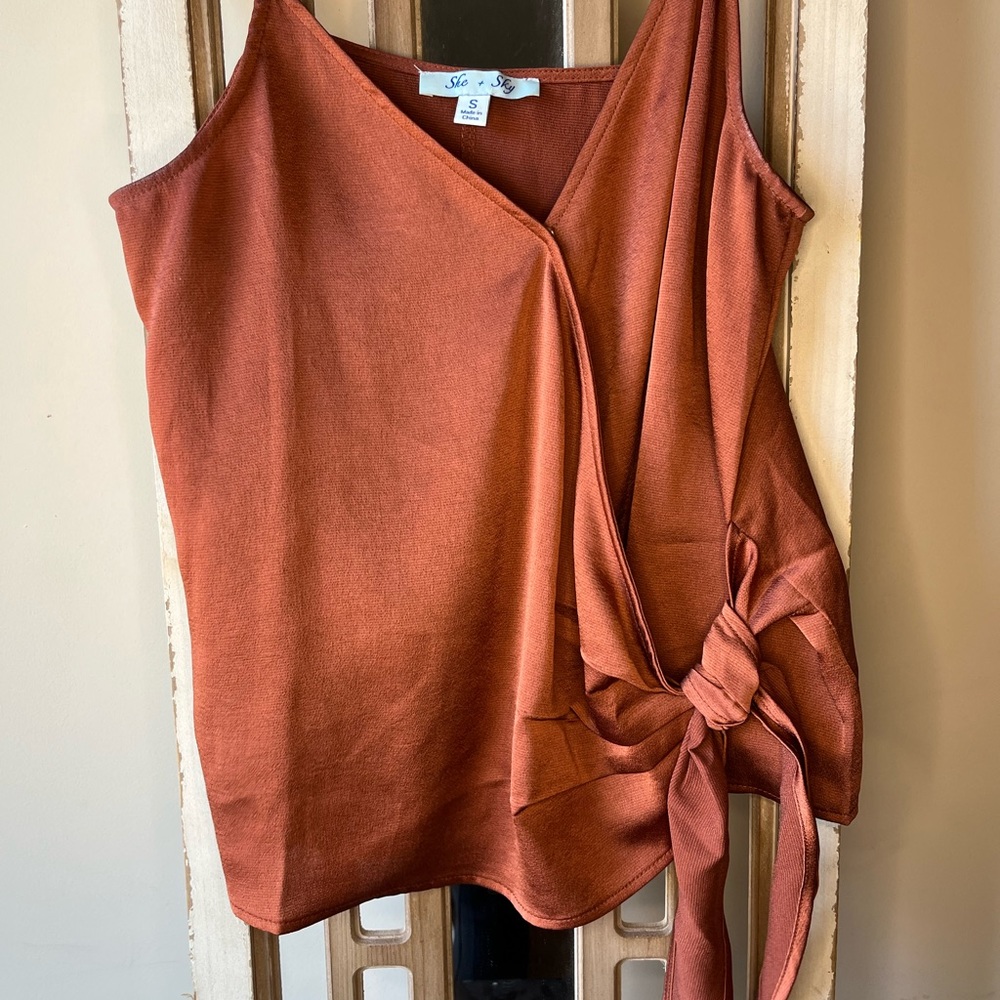 She + Sky Small Rust Camisole